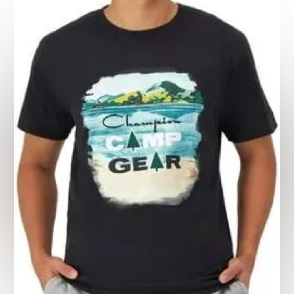 Champion Camp Gear Graphic Tee Black Outdoor T-Shirt
